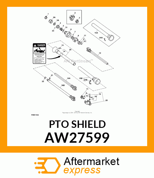 POWERSHAFT SHIELD W/BEARINGS AW27599