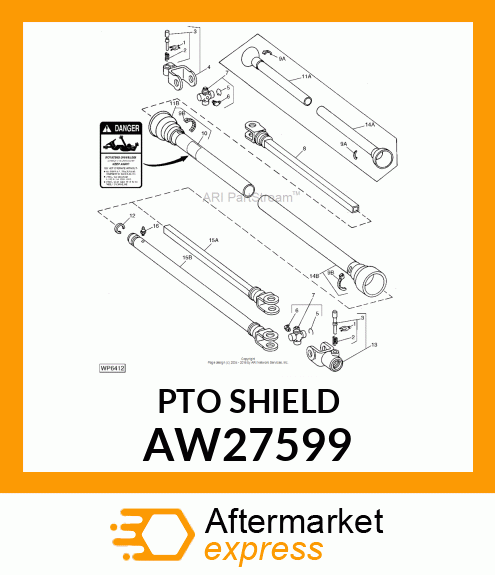 POWERSHAFT SHIELD W/BEARINGS AW27599