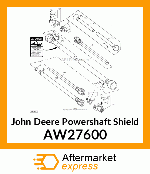 POWERSHAFT SHIELD W/BEARINGS AW27600