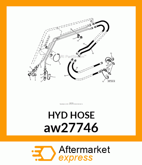 HOSE, HYDRAULIC (9.52 X 1900 MM) aw27746