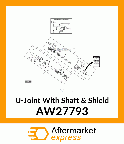Joint With Shaft amp; Shield AW27793