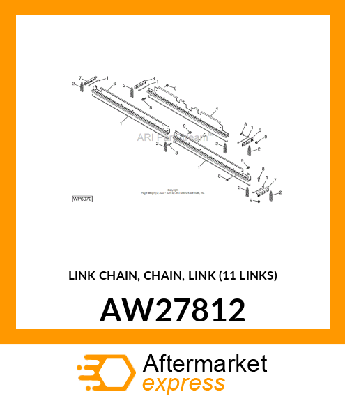 LINK CHAIN, CHAIN, LINK (11 LINKS) AW27812