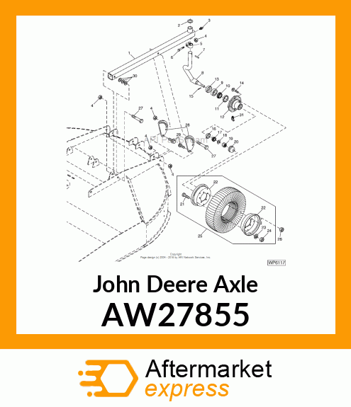 AXLE, AXLE ASSEMBLY AW27855