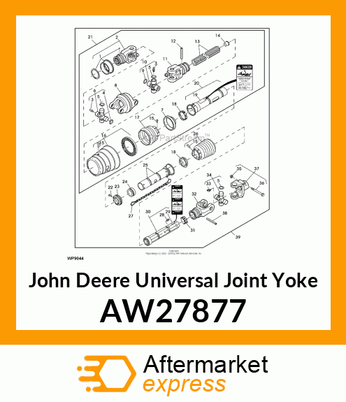 UNIVERSAL JOINT YOKE, YOKE 1 3/4 AW27877