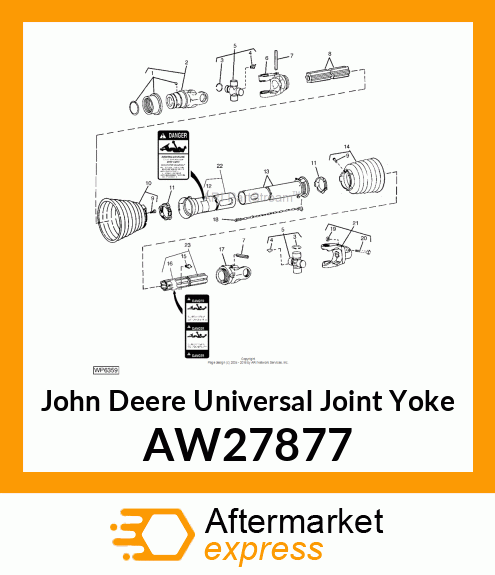 UNIVERSAL JOINT YOKE, YOKE 1 3/4 AW27877