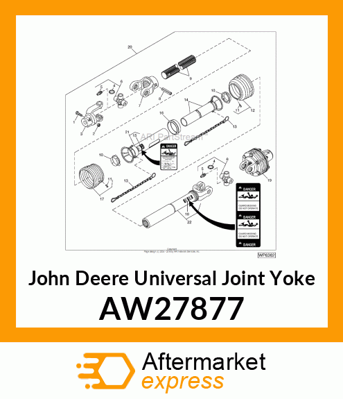 UNIVERSAL JOINT YOKE, YOKE 1 3/4 AW27877