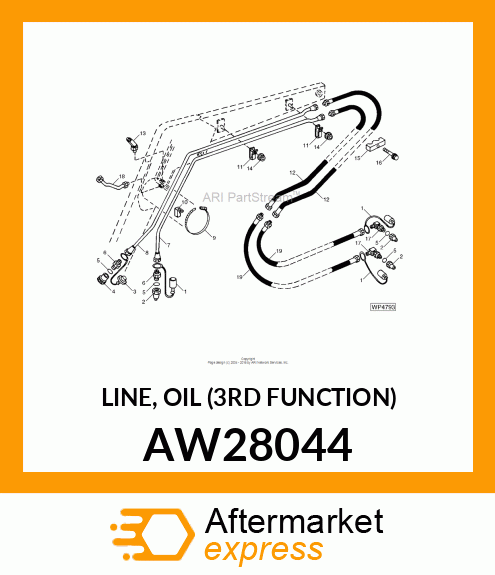 LINE, OIL (3RD FUNCTION) AW28044