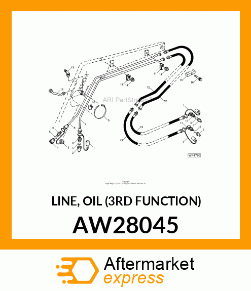 LINE, OIL (3RD FUNCTION) AW28045