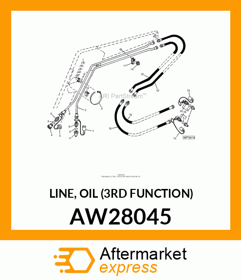 LINE, OIL (3RD FUNCTION) AW28045