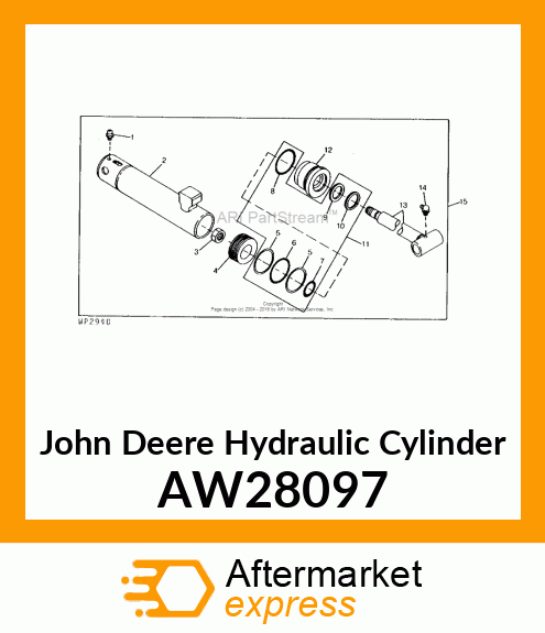 CYLINDER, HYD. LIFT (57.15 BORE) AW28097