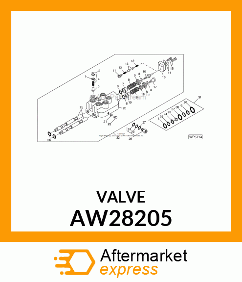 CONTROL VALVE ASSY. (OPEN CENTER) AW28205
