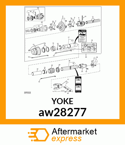 YOKE, CV 1.375 aw28277