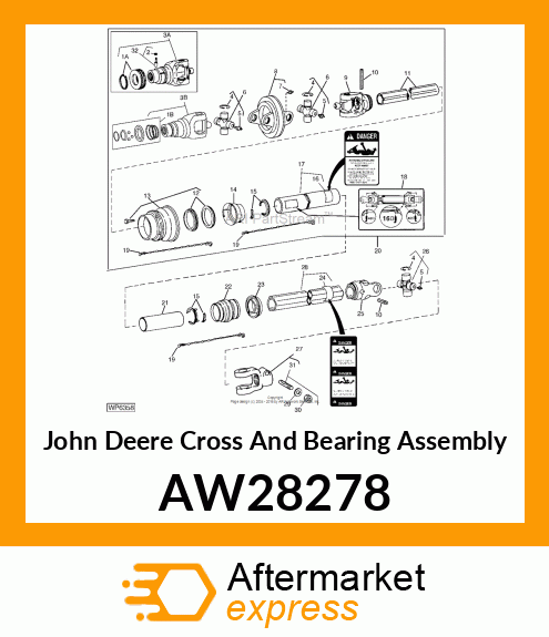 CROSS AND BEARING ASSEMBLY, CROSS AW28278