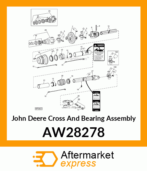 CROSS AND BEARING ASSEMBLY, CROSS AW28278