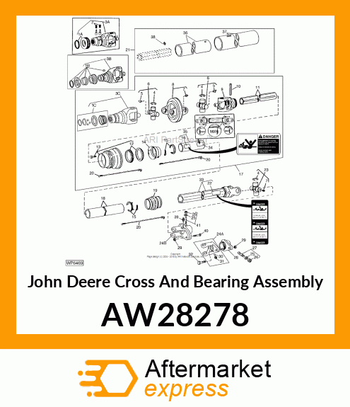 CROSS AND BEARING ASSEMBLY, CROSS AW28278