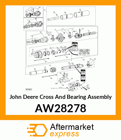 CROSS AND BEARING ASSEMBLY, CROSS AW28278