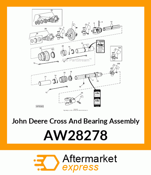 CROSS AND BEARING ASSEMBLY, CROSS AW28278