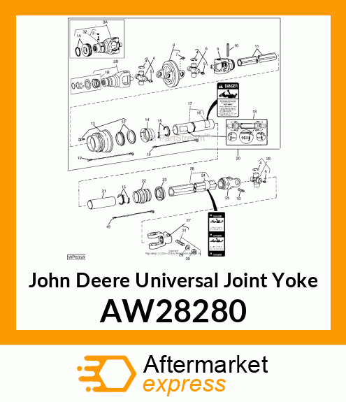 UNIVERSAL JOINT YOKE, YOKE, CV INBO AW28280