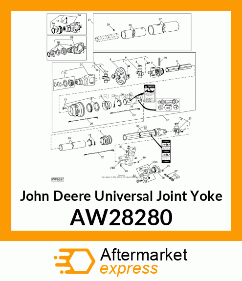 UNIVERSAL JOINT YOKE, YOKE, CV INBO AW28280