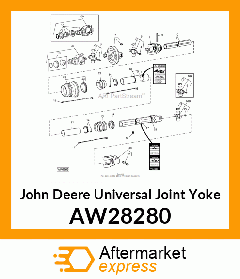 UNIVERSAL JOINT YOKE, YOKE, CV INBO AW28280