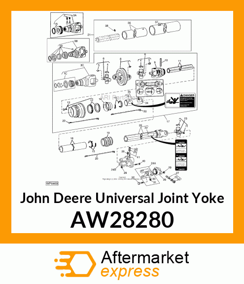 UNIVERSAL JOINT YOKE, YOKE, CV INBO AW28280