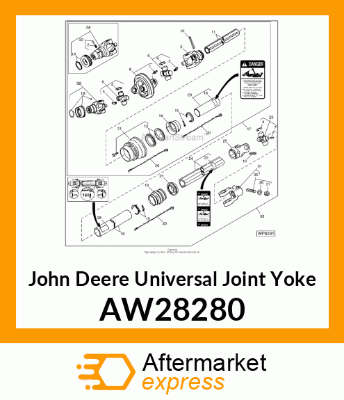 UNIVERSAL JOINT YOKE, YOKE, CV INBO AW28280