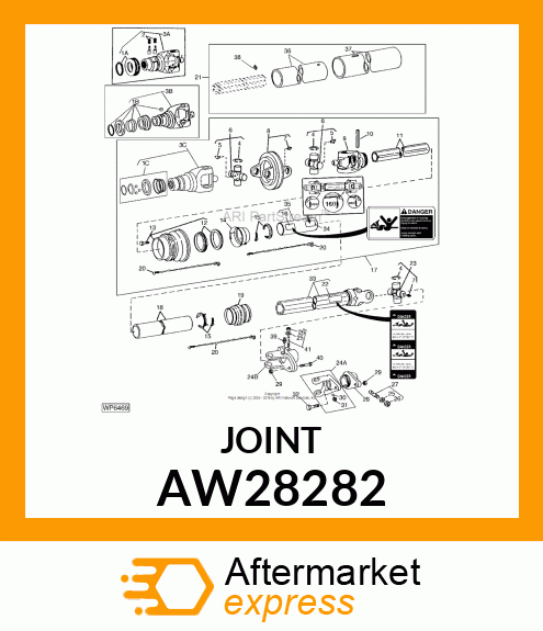 CROSS AND BEARING ASSEMBLY, CROSS AW28282