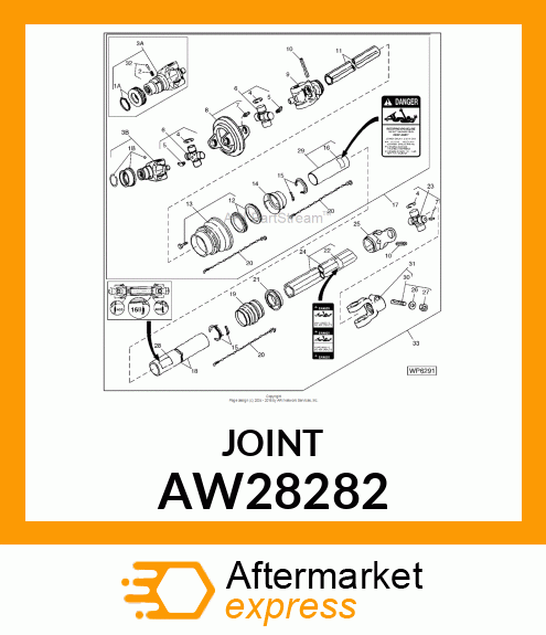 CROSS AND BEARING ASSEMBLY, CROSS AW28282