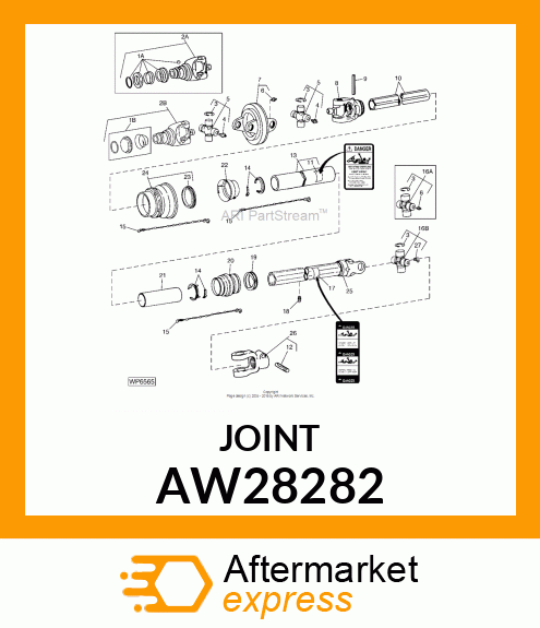 CROSS AND BEARING ASSEMBLY, CROSS AW28282