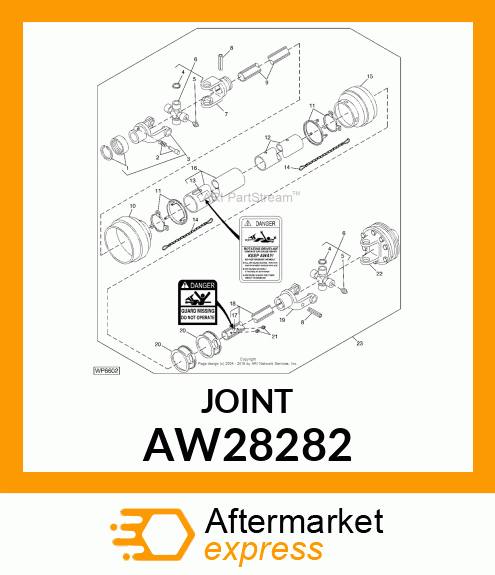 CROSS AND BEARING ASSEMBLY, CROSS AW28282