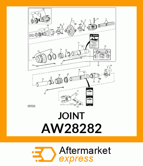 CROSS AND BEARING ASSEMBLY, CROSS AW28282