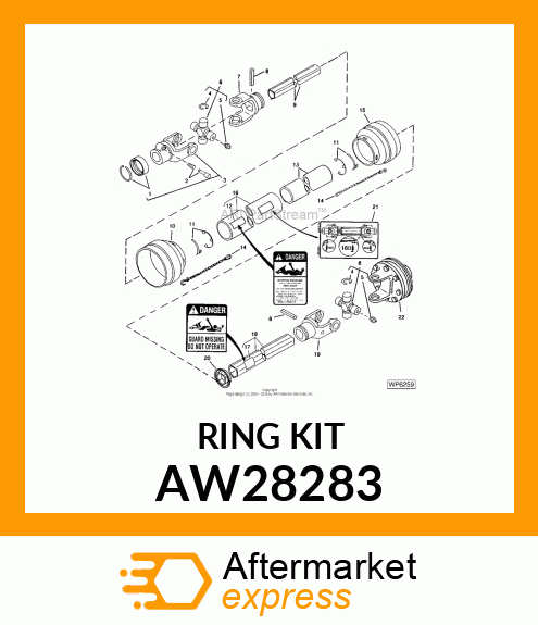 PTO SHIELD RETAINER, RETAINER, SHIE AW28283