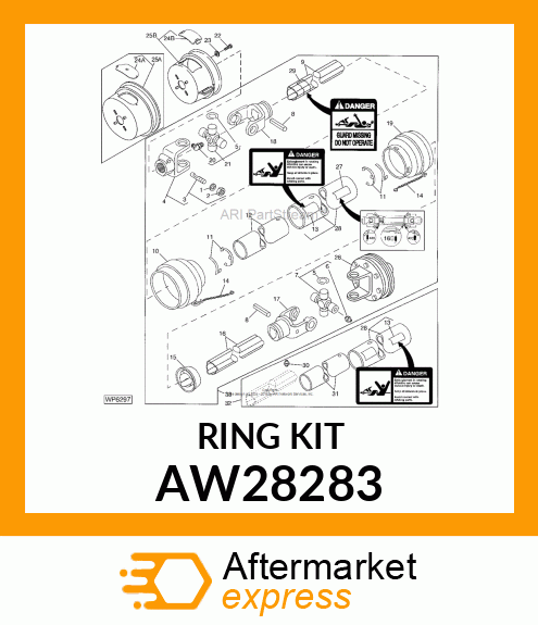 PTO SHIELD RETAINER, RETAINER, SHIE AW28283