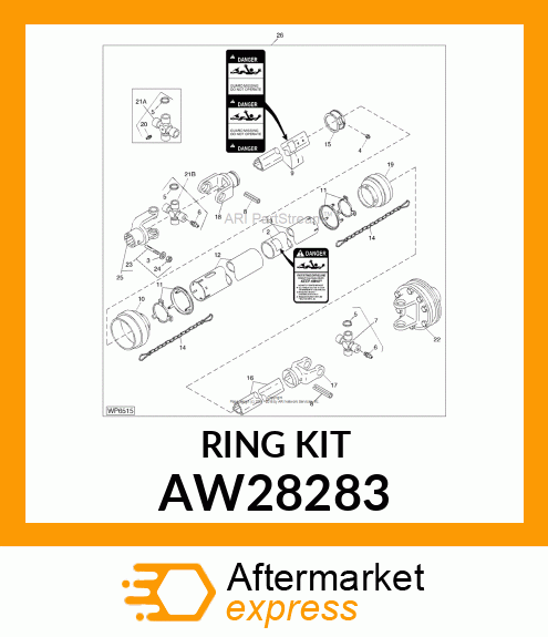 PTO SHIELD RETAINER, RETAINER, SHIE AW28283