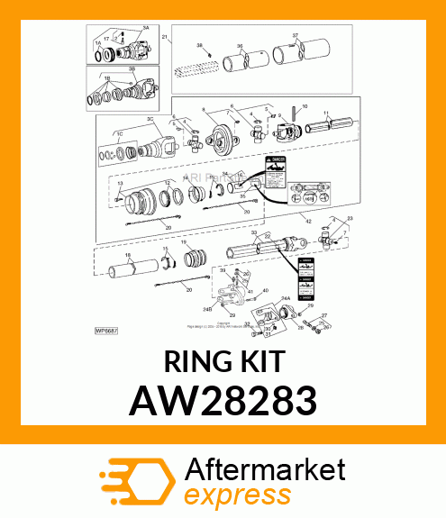 PTO SHIELD RETAINER, RETAINER, SHIE AW28283