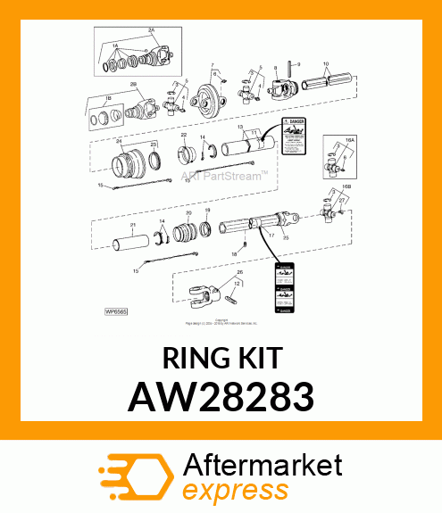 PTO SHIELD RETAINER, RETAINER, SHIE AW28283