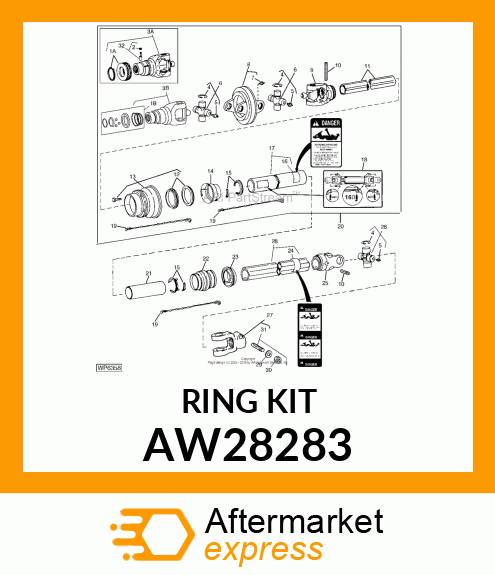 PTO SHIELD RETAINER, RETAINER, SHIE AW28283