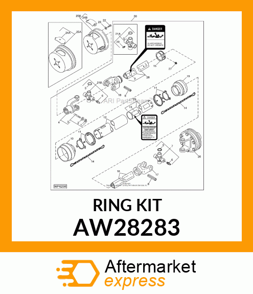 PTO SHIELD RETAINER, RETAINER, SHIE AW28283