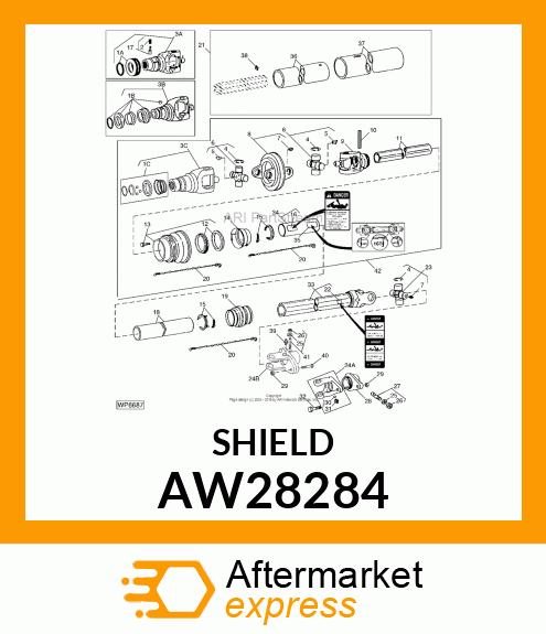 POWERSHAFT SHIELD, SHIELD, CONE AW28284