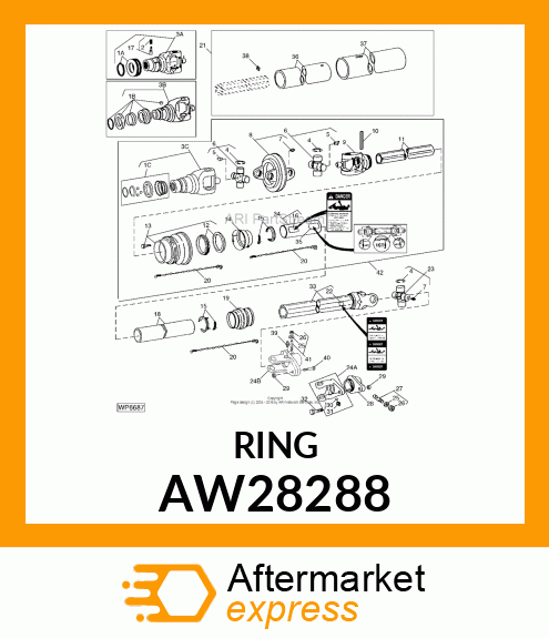 PTO SHIELD RETAINER, RETAINER, SHIE AW28288