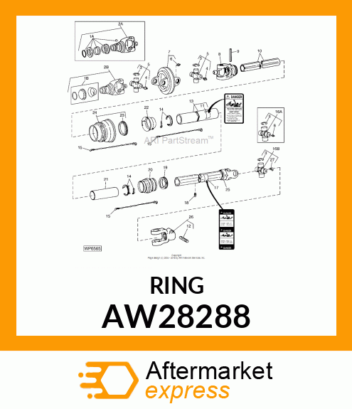 PTO SHIELD RETAINER, RETAINER, SHIE AW28288