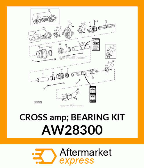 CROSS amp; BEARING KIT AW28300