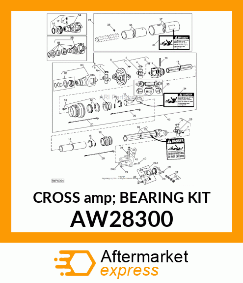 CROSS amp; BEARING KIT AW28300