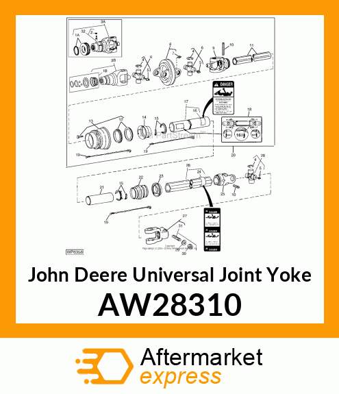 UNIVERSAL JOINT YOKE, YOKE 1.375 AW28310