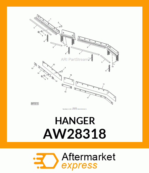 HANGER (FRONT CHAIN, WING) AW28318