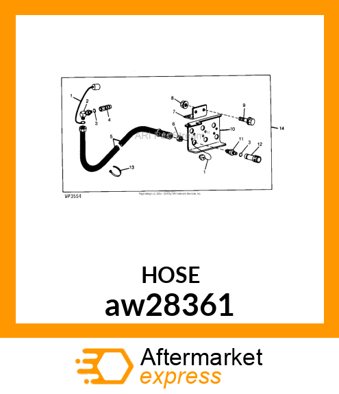 HOSE, HYDRAULIC (9.52 X 3000 MM) aw28361