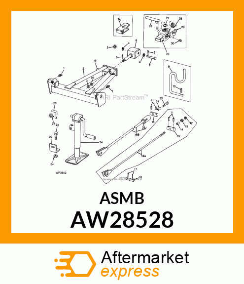 CLEVIS, CLEVIS KIT CLAMP ON JAWS W AW28528