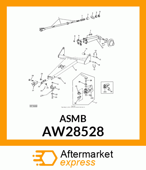 CLEVIS, CLEVIS KIT CLAMP ON JAWS W AW28528