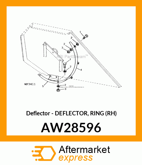 Deflector - DEFLECTOR, RING (RH) AW28596