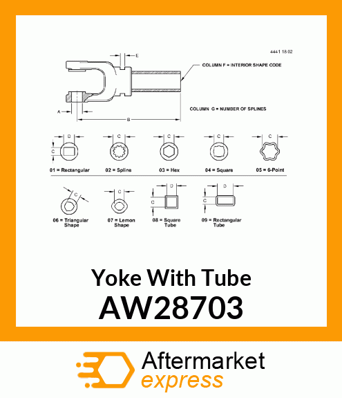 Yoke With Tube AW28703